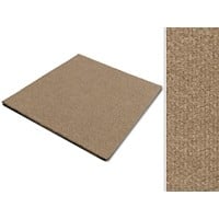 Dalle de moquette Casa Pura Cancan Beige Bitume, latex, PP 500 x 500 mm