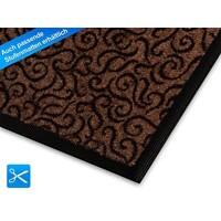 Tapis d’entrée FLOORDIREKT STEP Brasil Polyamide, PVC Brun 600 x 400 mm