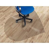 Tapis protège-sol ovale FLOORDIREKT PRO pour sols durs polycarbonate 120 x 138 cm