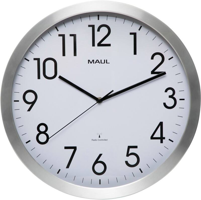 Horloge murale Maul MAULmove Analogique Argenté, blanc 40 x 40 x 40 x 5,1 cm