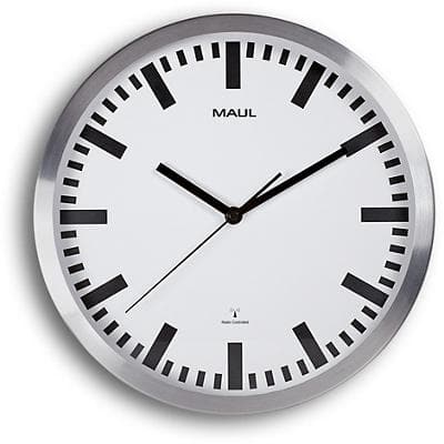 Maul Horloge murale MAULpilot 30,5 x 3,5 cm Blanc, argenté