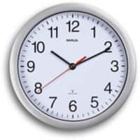 Maul Horloge murale MAULrun 25 cm Argent, blanc