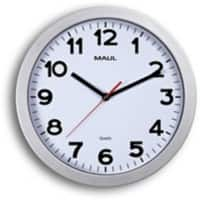 Maul Horloge quartz MAULstep 30 x 2,5 cm Argent, blanc