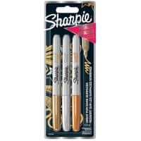 Sharpie Permanentmarker Fijn Ronde punt 1 mm Kleurenassortiment Niet navulbaar 3 Stuks