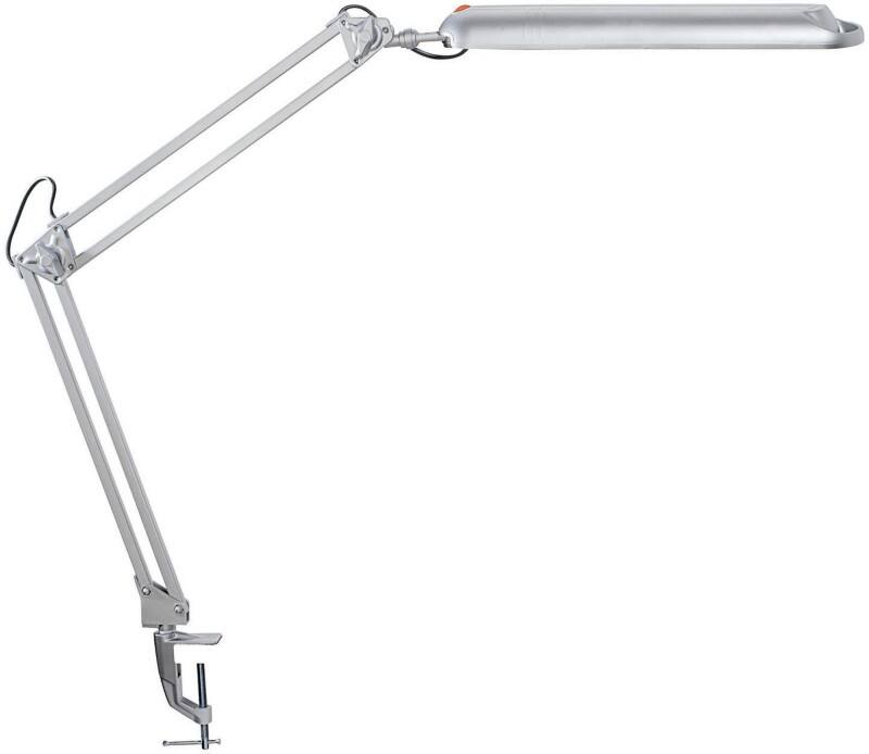 Lampe de bureau avec pince de fixation Maul MAULatlantic Fixation pince LED Argenté Principale 70 x 770 x 380 mm