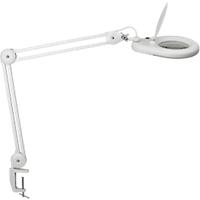 Lampe de bureau loupe MAULviso LED Avec pince de fixation Blanc