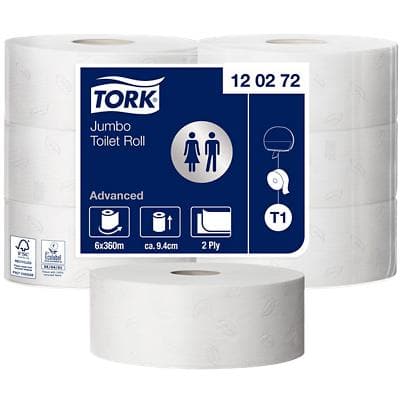 Papier toilette Tork T1 Advanced 2 épaisseurs 120272 6 Rouleaux de 1 800 Feuilles
