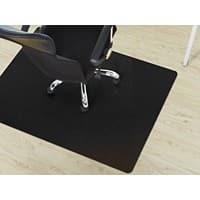 FLOORDIREKT PRO Stoelmat voor harde vloeren PP Zwart 1200 x 900 mm