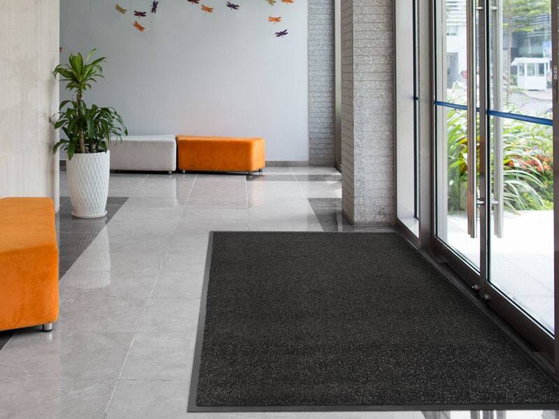 Sky Droogloopmat Monochrome High-Twist nylon, polyamide Zwart 2000 x 2000 mm