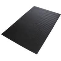 Tapis de sol anti fatique à nervures Noir 90 x 300 cm