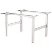 Rechthoekig Zit-sta bureau frame CAMBIO 4 zilverkleurig stalen poten 1000 x 1470 x 645 mm