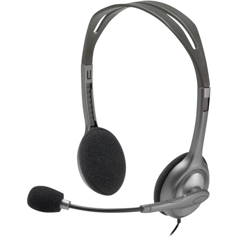 Logitech H110 Bedraad Headset Over het hoofd 3,5 mm Jack Met microfoon Stereo Grijs