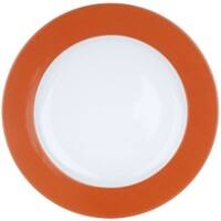 Assiette Nova Ocean Blanc, orange 12 Unités