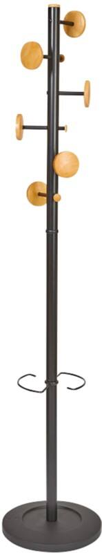 Porte-manteau Alba 9 Crochets 175 cm Noir