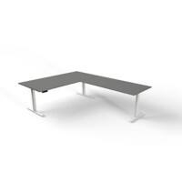 Bureau assis-debout Kerkmann 3841 Move 3 Gris foncé 2 000 x 1 000 x 720-1 200 mm