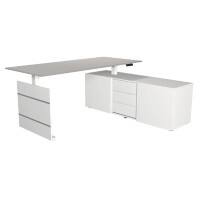 Kerkmann Zit-sta-bureau 3849 Move 3 Lichtgrijs 1,800 x 800 x 720-1200 mm