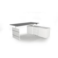 Bureau assis-debout Kerkmann 3846 Move 3 Gris foncé 1&nbsp;800 x 800 x 720-1 200 mm