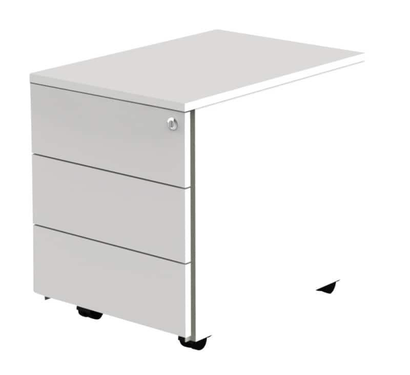 Caisson mobile Kerkmann Bois 3 Tiroirs Verrouillable 430 x 600 x 540 mm Blanc