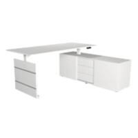 Bureau assis-debout Kerkmann Move 3 Blanc 1&nbsp;800 x 800 x 720-1 200 mm Avec élément complémentaire 160 x 50 x 58 cm