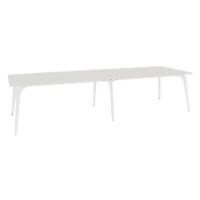 Table Drentea Blanc, bois de chêne, plastique 440 x 120 x 75 (h) cm