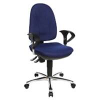 Siège de bureau TOPSTAR Avec accoudoirs Point 30 Tissu Bleu