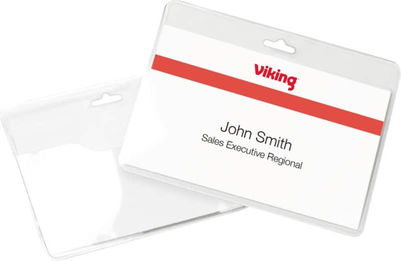 Viking naambadge zonder klem 90 x 60 mm 10 stuks