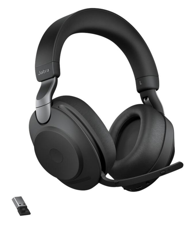 Jabra Evolve2 65 Draadloos Headset Bluetooth, 3,5 mm-stekker, USB Active Noisecancelling Met microfoon Stereo Zwart