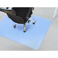 Tapis protège-sol FLOORDIREKT PRO pour moquette PC Bleu clair 1 200 x 750 mm