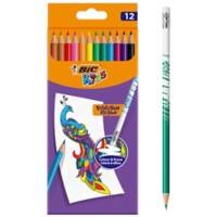 BIC Uitwisbare Kleurpotloden 987868 Kleurenassortiment Pak van 12