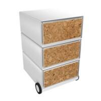 Paperflow easybox mobiele ladenblok met 3 lades 642x390x436mm cork