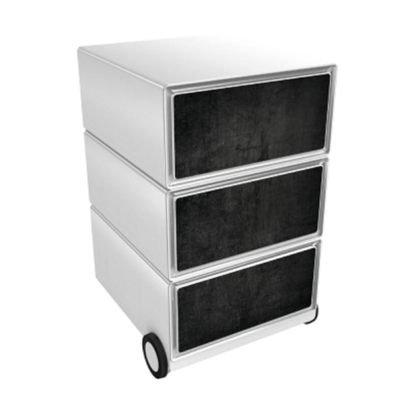 Socle mobile Paperflow 61741 3 Tiroirs 390 x 436 x 642 mm Blanc, noir