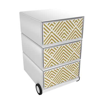 Paperflow Easybox Mobiel ladeblok met 4 lades 642x390x436 mm Art Deco - Rising Sun Design