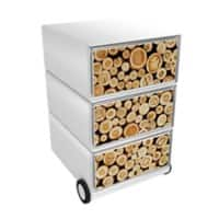 Paperflow easybox mobiele ladenblok met 3 lades 642x390x436mm logs