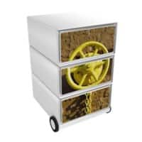 Socle mobile pour armoire à tiroirs Paperflow Marine avec 3 tiroirs Assortiment