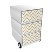 Paperflow Easybox Mobiel ladeblok met 4 lades 642x390x436 mm Gilded Waves design