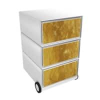 Paperflow easybox mobiele ladenblok met 3 lades 642x390x436mm gold