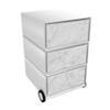 Paperflow easybox mobiele ladenblok met 3 lades 642x390x436mm white marble