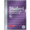 BRUNNEN A4 Student Premium Collegeblok Paars Kartonnen kaft Gelinieerd 80 Vellen