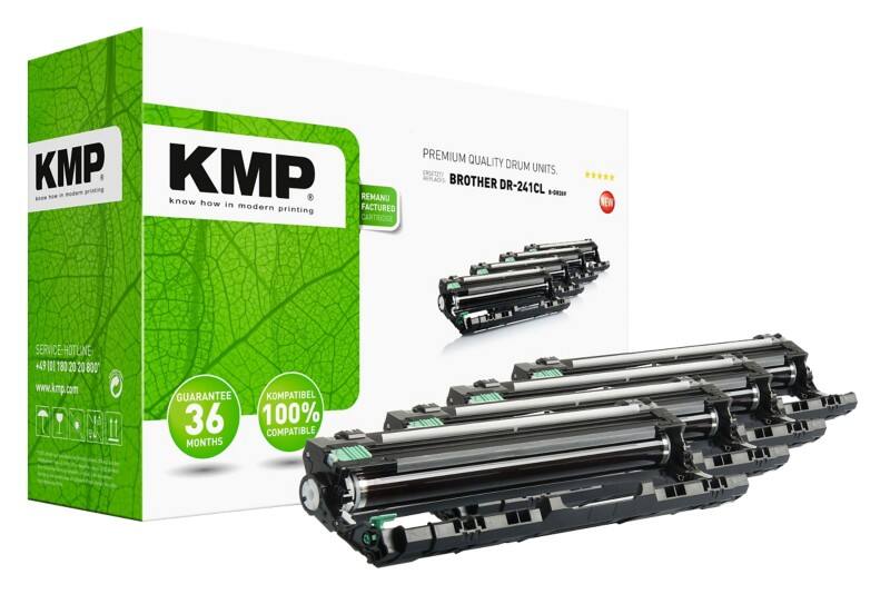 KMP Compatibel Brother DR-241CL Drum Zwart, cyaan, magenta, geel