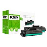 KMP H-T154D Tonercartridge Compatibel met HP 85A Zwart Pak van 2 stuks