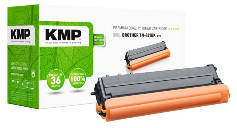 KMP Compatibel Brother TN-421BK Tonercartridge Zwart
