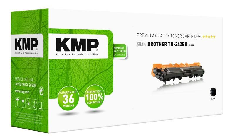 KMP Compatibel Brother TN-242BK Tonercartridge Zwart
