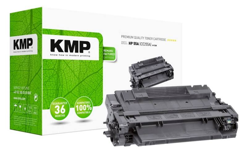 KMP Compatibel HP 55A Tonercartridge CE255A Zwart