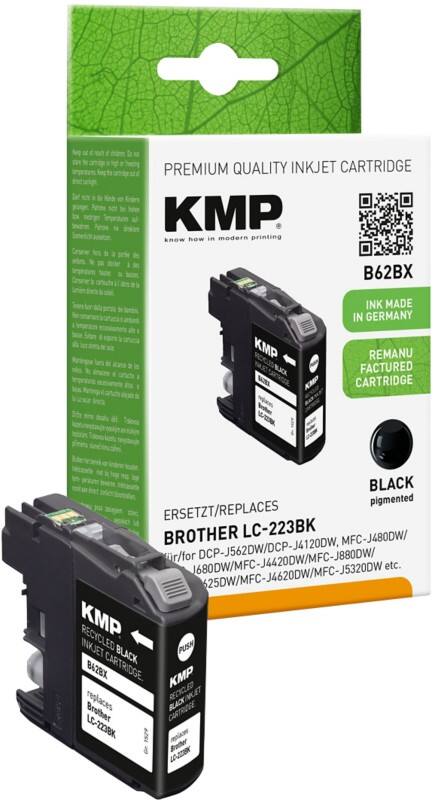 KMP Compatibel Brother LC-223BK Inktcartridge Zwart