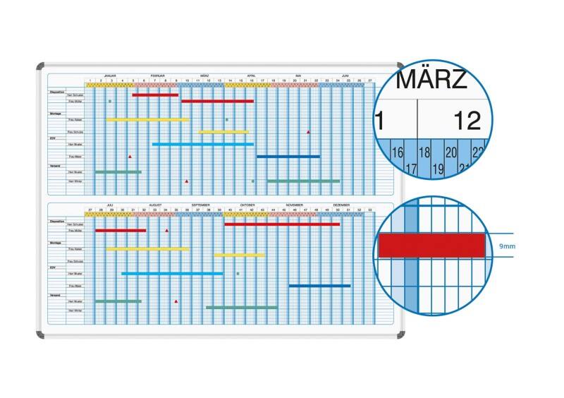 Planning annuel Ultradex 800070 Argenté, blanc 120 x 90 cm