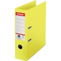 Classeur à levier Esselte No.1 Power A4 75 mm Jaune 2 anneaux 627566 Carton Portrait Neutre en carbone Carton recyclé 100%