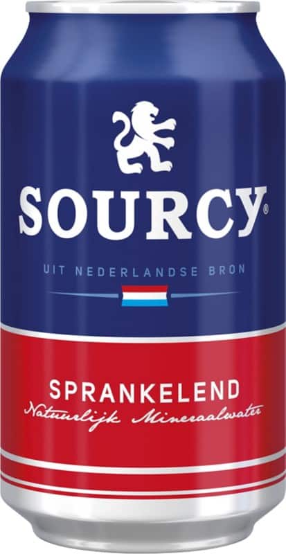 Sourcy Rood Licht sprankelend Mineraalwater 24 Stuks à 330 ml