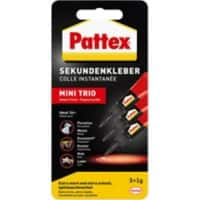 Pattex Secondelijm Permanent Vloeibaar Transparant PSMT3 3 Stuks à 1 g