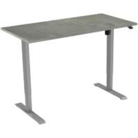 Bureau euroseats Oxyd Rectangulaire Hauteur réglable électriquement Bois, métal Gris 1400 x 800 x 1235 mm