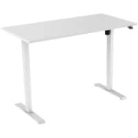 Bureau euroseats Rectangulaire Hauteur réglable électriquement Bois, métal Blanc 1&nbsp;400 x 800 x 1&nbsp;235 mm